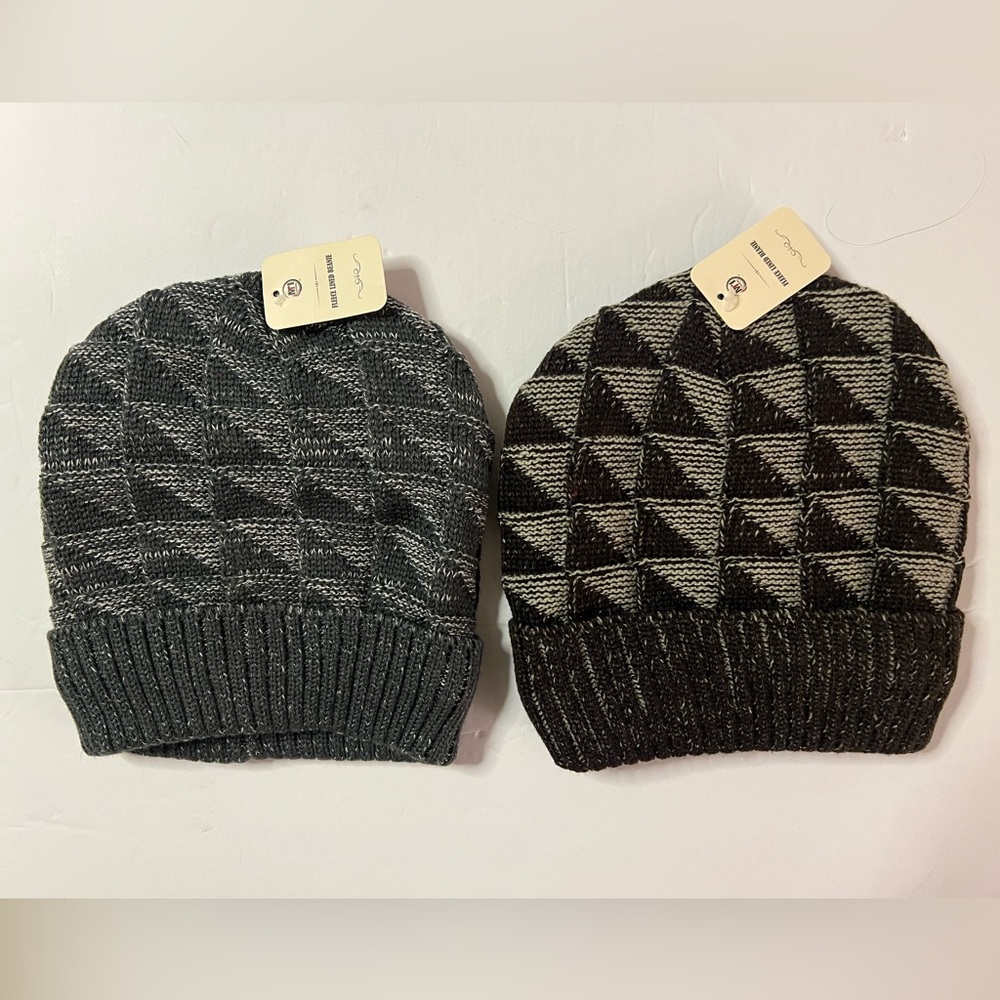 New With Tags Set of Two Fleece Lined Beanies